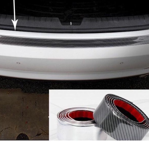 Cuộn nẹp cao su vân Carbon 5D dán chống trầy cốp xe, bậc bước chân Ô tô, xe hơi - dài 1m