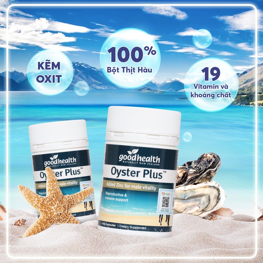 Tinh Chất Hàu Good Health Oyster Plus Giúp Tăng Cường Sinh Lý Nam Hộp 30-60 Viên