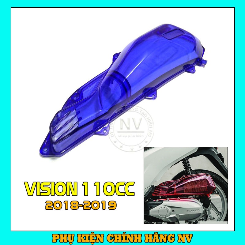 Ốp bầu lọc gió (Pô E), ốp pô Air Vision 110cc 2018, 2019 trong suốt nhựa PC Zhi.pat chính hãng