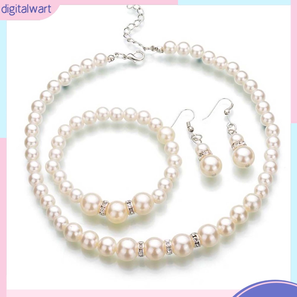 Set Trang Sức Đính Ngọc Trai Nhân Tạo Sang Trọng Cá Tính Dành Cho Nữ