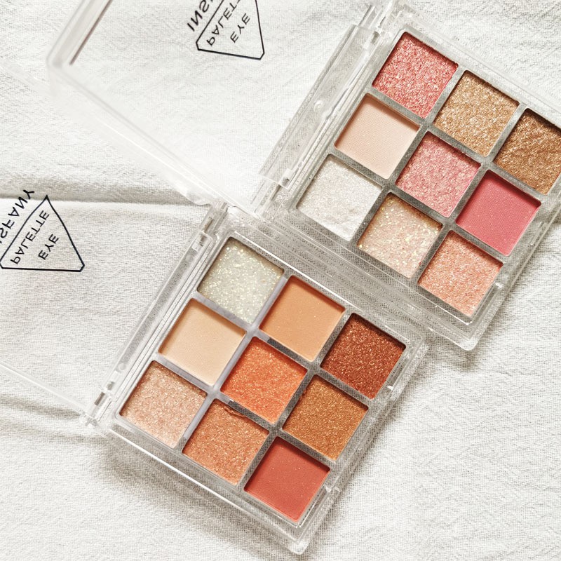 [Hàng mới về] Bảng Phấn Mắt Chín Màu Trong Suốt Ánh Ngọc Trai Trang Điểm Tiện Dụng bảng mắt bảng phấn mắt.upbest | BigBuy360 - bigbuy360.vn