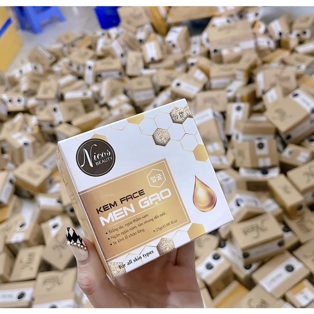 KEM FACE CẤY TRẮNG MEN GẠO NICOS THANH NHI CHÍNH HÃNG