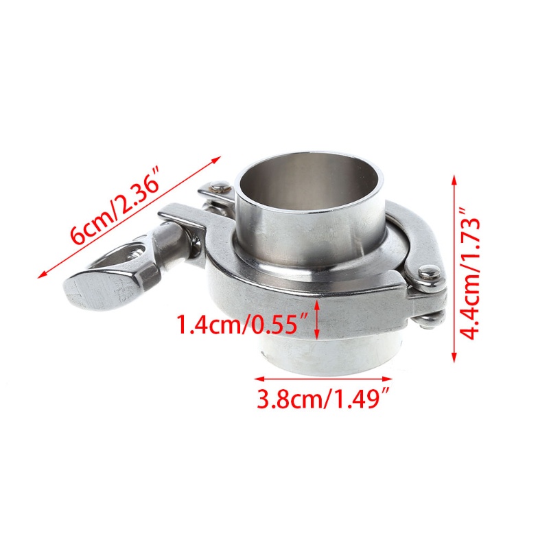 Ống Vệ Sinh Hàn IOR 38mm 1 5 OD SS304 + Kẹp PTFE