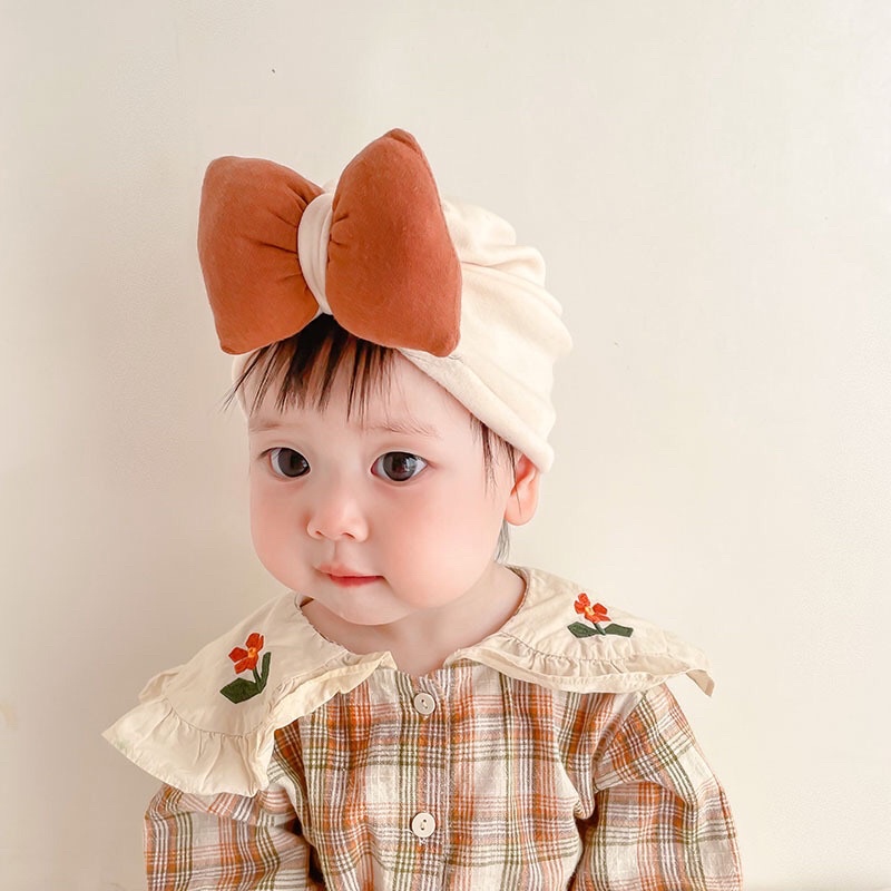 Mũ turban nơ phồng cho bé - LunaKids [Ảnh thật]