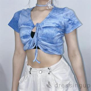 Áo Thun Nữ Cột Dây Hở Rốn Thời Trang