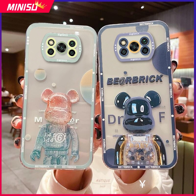 Ốp Điện Thoại Silicon Bảo Vệ Camera In Hình Gấu Đáng Yêu Cho Xiaomi Mi 11 11T 10T Pro 11Lite Poco X3 Pro NFC GT M3 F3