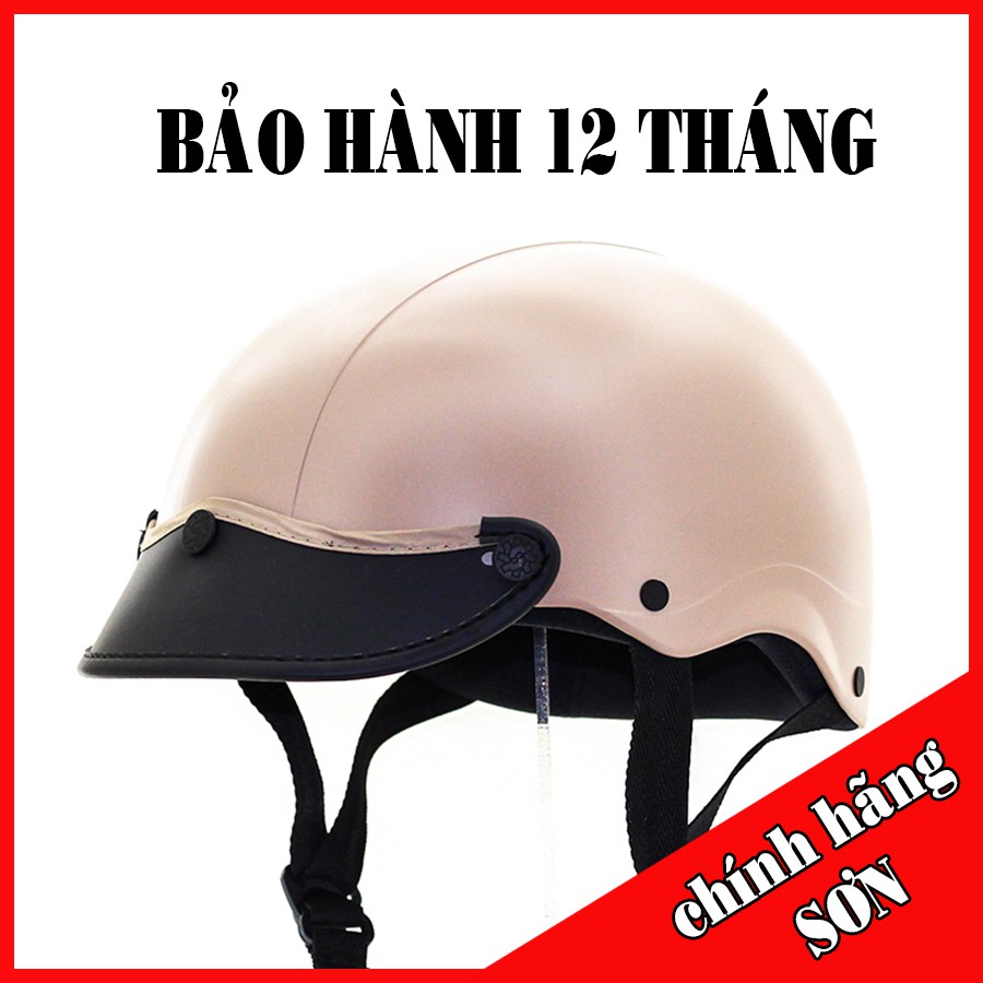 NÓN BẢO HIỂM SƠN CHÍNH HÃNG - NS008 (màu nâu)