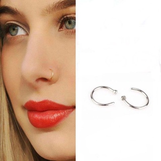 (1 chiếc) KHUYÊN MŨI TRÒN - Khuyên Mũi Chữ C - Mỏng 0.8mm / 1mm - Khuyên thép y tế không gỉ - Khuyên Môi - Khuyên Mũi
