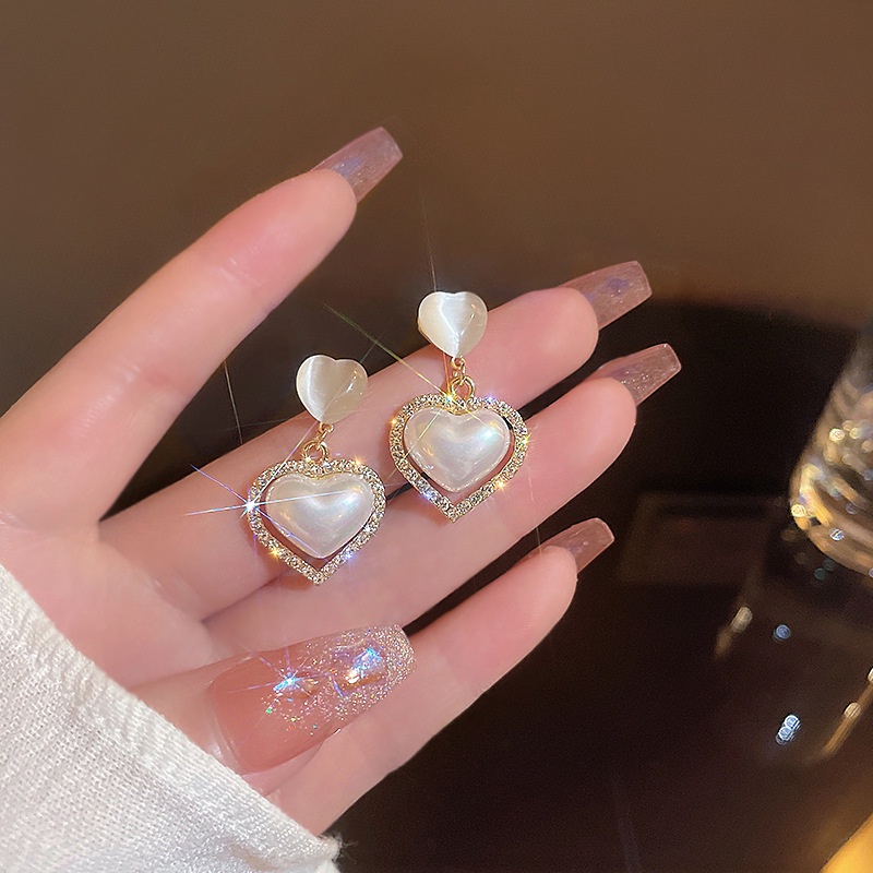 Bông Tai Hình Nơ Đính Ngọc Trai Giả Thời Trang Hàn Quốc