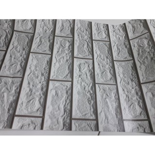 3m Giấy dán tường sẵn keo khổ 45cm Giả gạch có viền 5272 đẹp