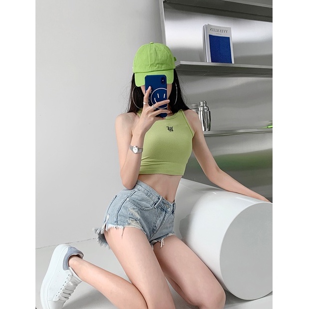 Áo hai dây màu sắc đơn giản thời trang dành cho nữ