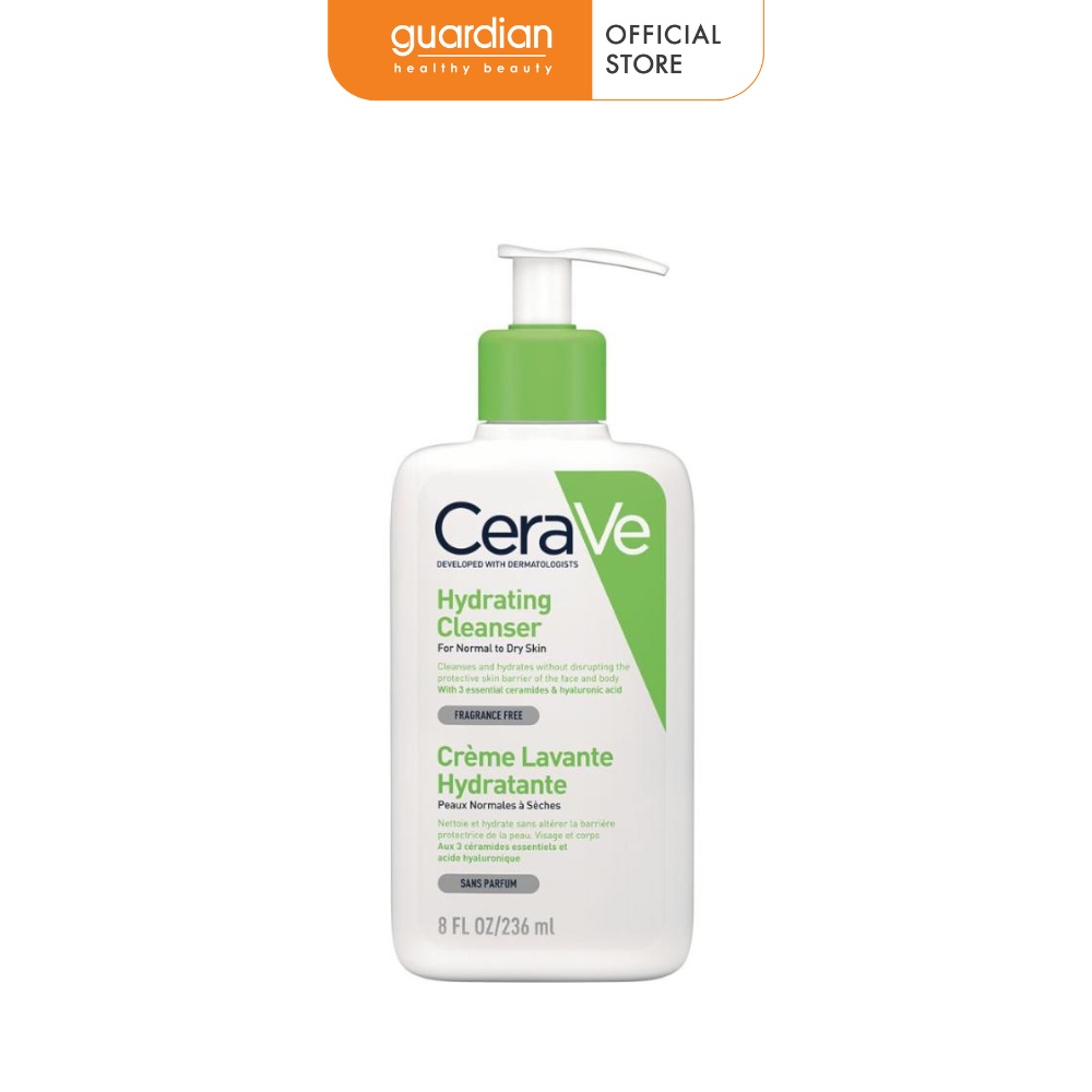 Sữa Rửa Mặt Dưỡng Ẩm, Làm Sạch Sâu Dành Cho Da Thường &amp; Da Khô Cerave Hydrating Cleanser 236ml