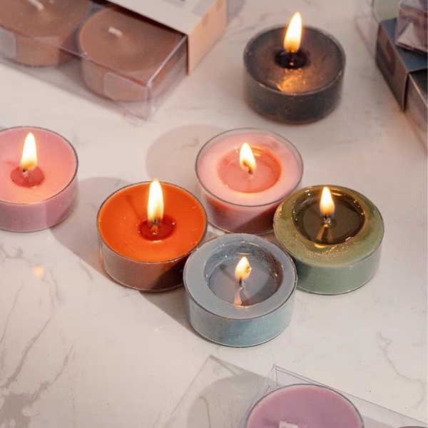 Nến thơm tealight tinh dầu thiên nhiên 3 tầng hương phối hợp size Mini vỏ nhựa trong suốt Better Life