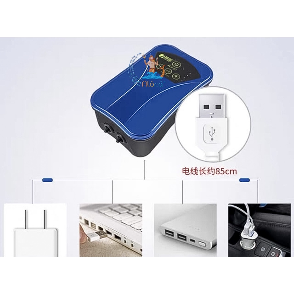 Sủi tích điện Oxy Aqua Blue ADP-03, ADP-07, ADP-09 cho bể cá cảnh
