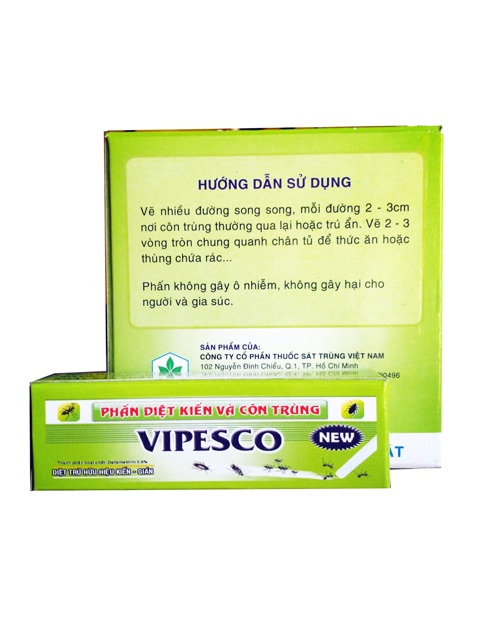  Phấn viên diệt kiến, gián Vipesco(hộp 2 viên)