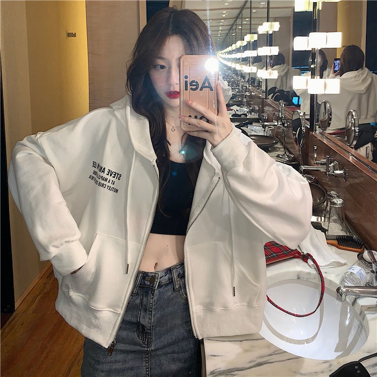 Áo Khoác Dáng Rộng Phong Cách Harajuku Hàn Quốc Cho Nữ Size S-2xl | BigBuy360 - bigbuy360.vn