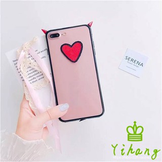 Ốp lưng có hình trái tim và sừng độc đáo cho Samsung Galaxy A8 A6 Plus J2 Pro 2018 J2 J5 J7 Prime Note 9 8