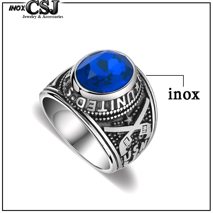 Nhẫn inox cao cấp đính đá siêu đẹp, bền màu, chuẩn thời trang - tặng hộp đựng xinh xắn