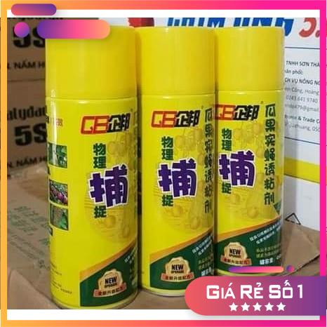 Chai keo xịt bẫy ruồi vàng hàng nội địa Trung chất lượng.