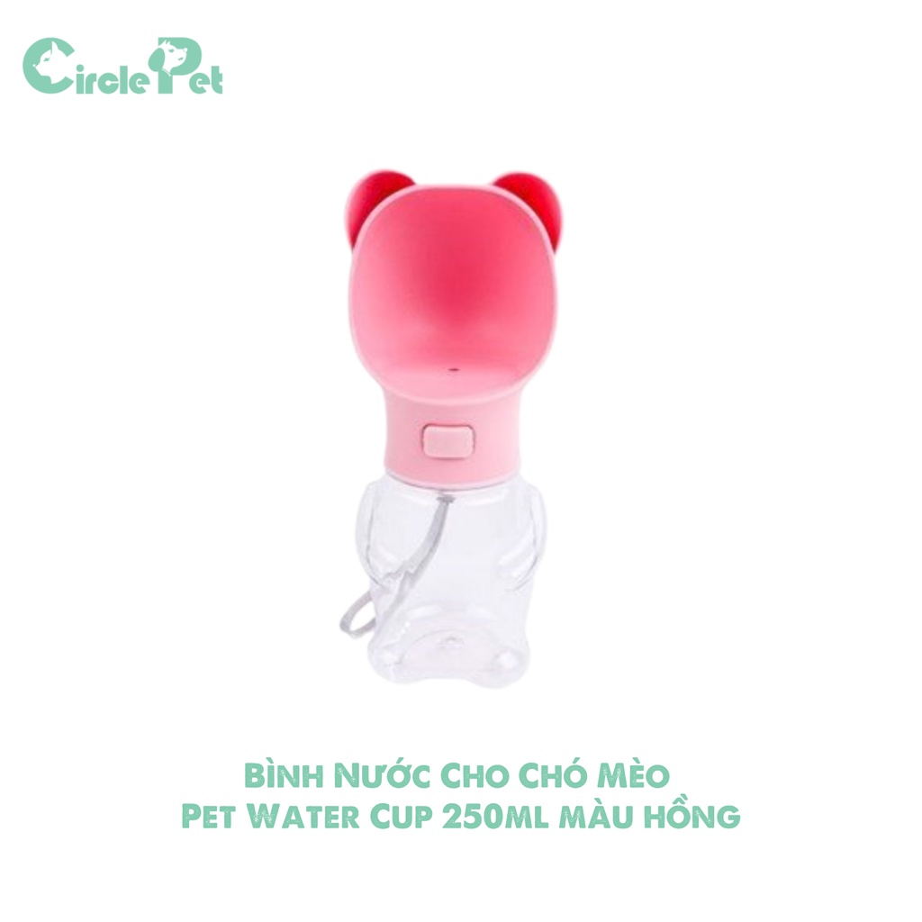 Bình Nước Di Động Cho Chó Mèo Pet Water Cup Thiết Kế Nhỏ Gọn Tiện Lợi Nhựa Cao Cấp 250ml - Circle Pet