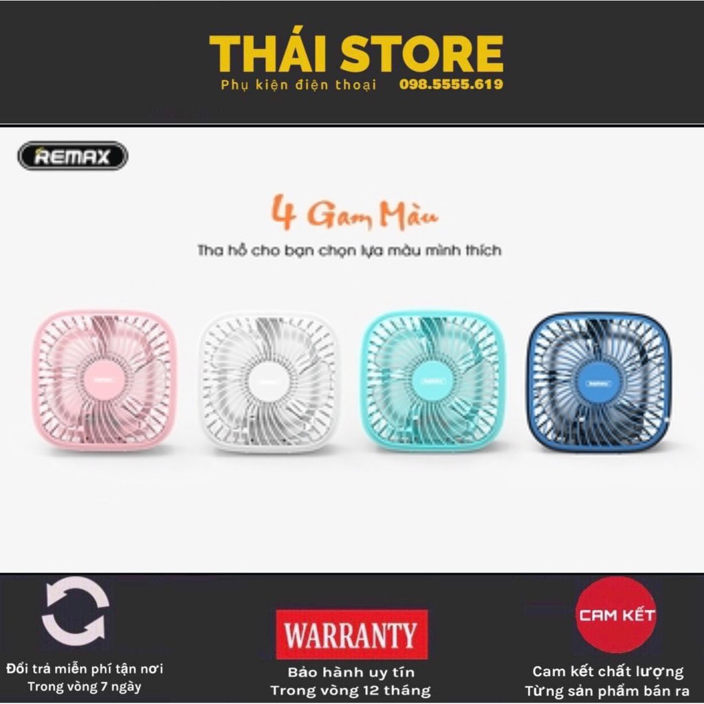 Quạt Mini để bàn Remax F23 (3 nút chỉnh tốc độ) Chính hãng ( BH 12 tháng )  Cdj9Z