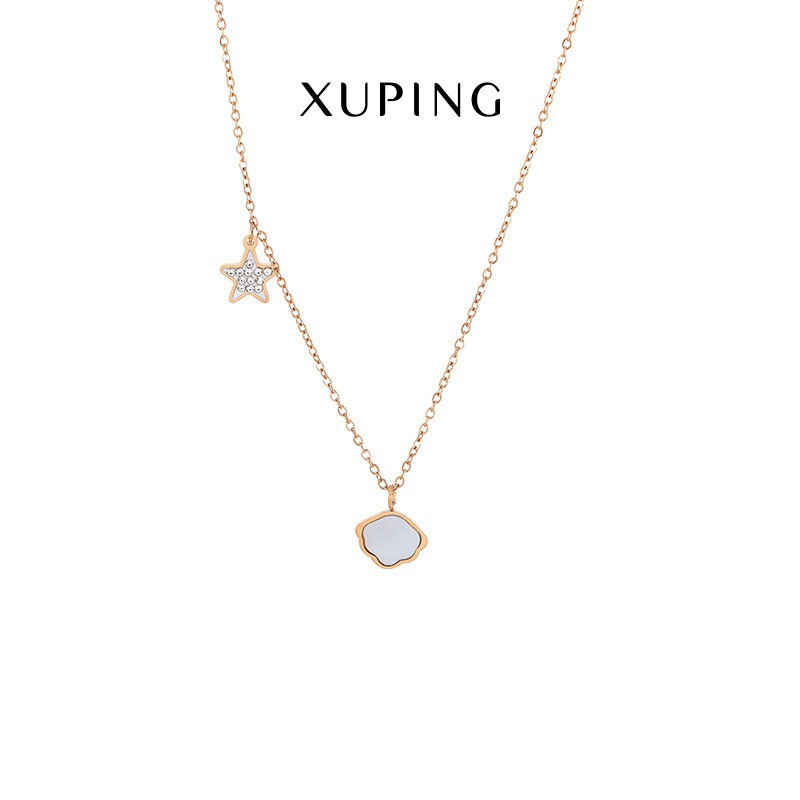 Dây Chuyền Nữ Mạ Vàng, Đính Đá Sapphire Hình Ngôi Sao - XPDC56