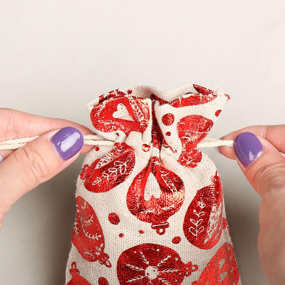 1 / 5 Túi Dây Rút Chất Liệu Cotton Sợi Đay Trang Trí Nhà Cửa