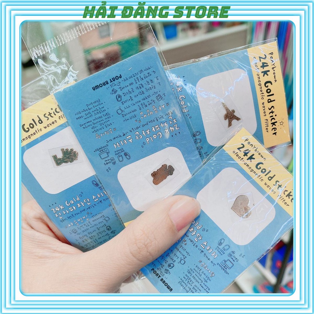 Miếng Dán Mạ Vàng 24K Chống Bức Xạ Điện Từ