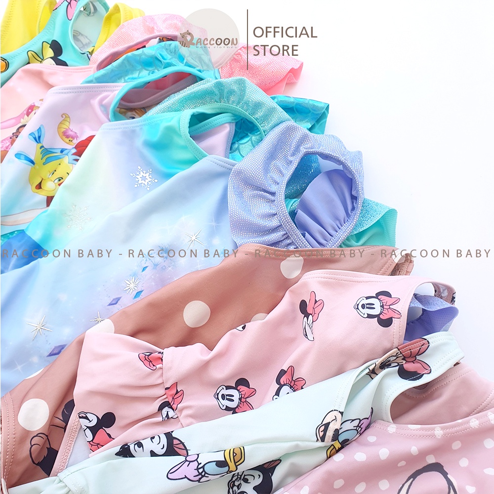 Đồ bơi bé gái liền thân hai dây hoạt hình công chúa Disney / Elsa / Mickey xuất dư