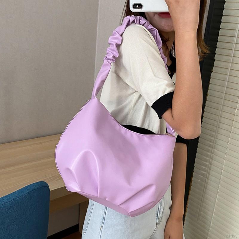 Túi Xách Kiểu Xếp Ly Màu Trơn Phong Cách Hàn Quốc | BigBuy360 - bigbuy360.vn