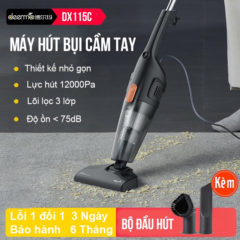 máy hút bụi cầm tay - máy hút bụi gia đình DX115C Có Dây Đa Năng Hút Nệm, Đệm, Sàn Độ Ồn Thấp VT160