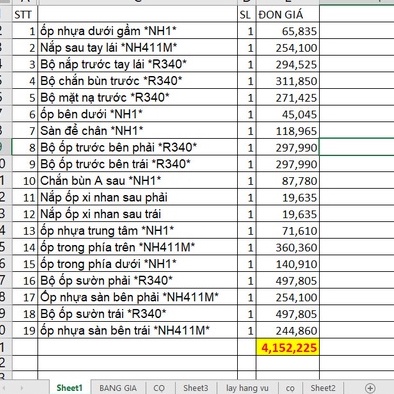 Dàn áo VISION 2011 > 2013 ĐỎ TƯƠI ZIN CHÍNH HÃNG HONDA