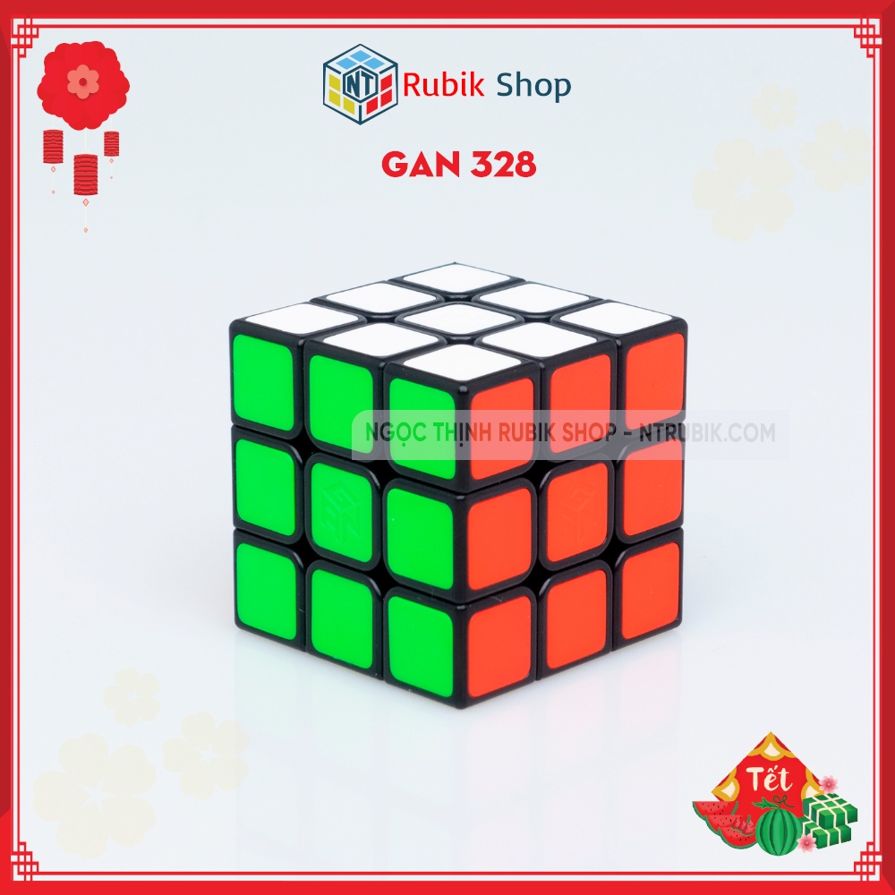 [Phụ kiện Rubik] Móc Khóa Rubik Gan328 Rubik Gan 328 3x3 Stickerless Rubic 3 Tầng Đồ Chơi Trí Tuệ