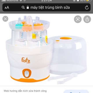 Combo máy tiệt trùng bình sữa Fatz đã qua sử dụng