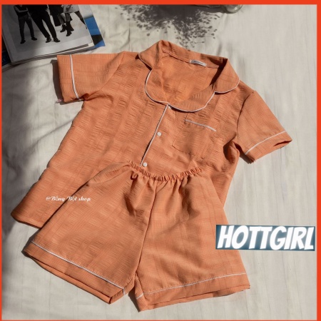 Bộ ngủ nữ mặc nhà chất đũi nhăn cao cấp hottgirl shop, đồ ngủ nữ  hottrend 2021 | BigBuy360 - bigbuy360.vn