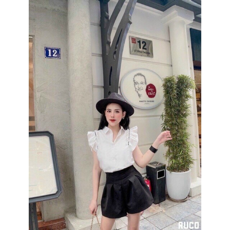 [Vải ko lộ áo trong] Áo sơ mi trăng tay bèo sơ mi cộc tay ngắn tay, | BigBuy360 - bigbuy360.vn