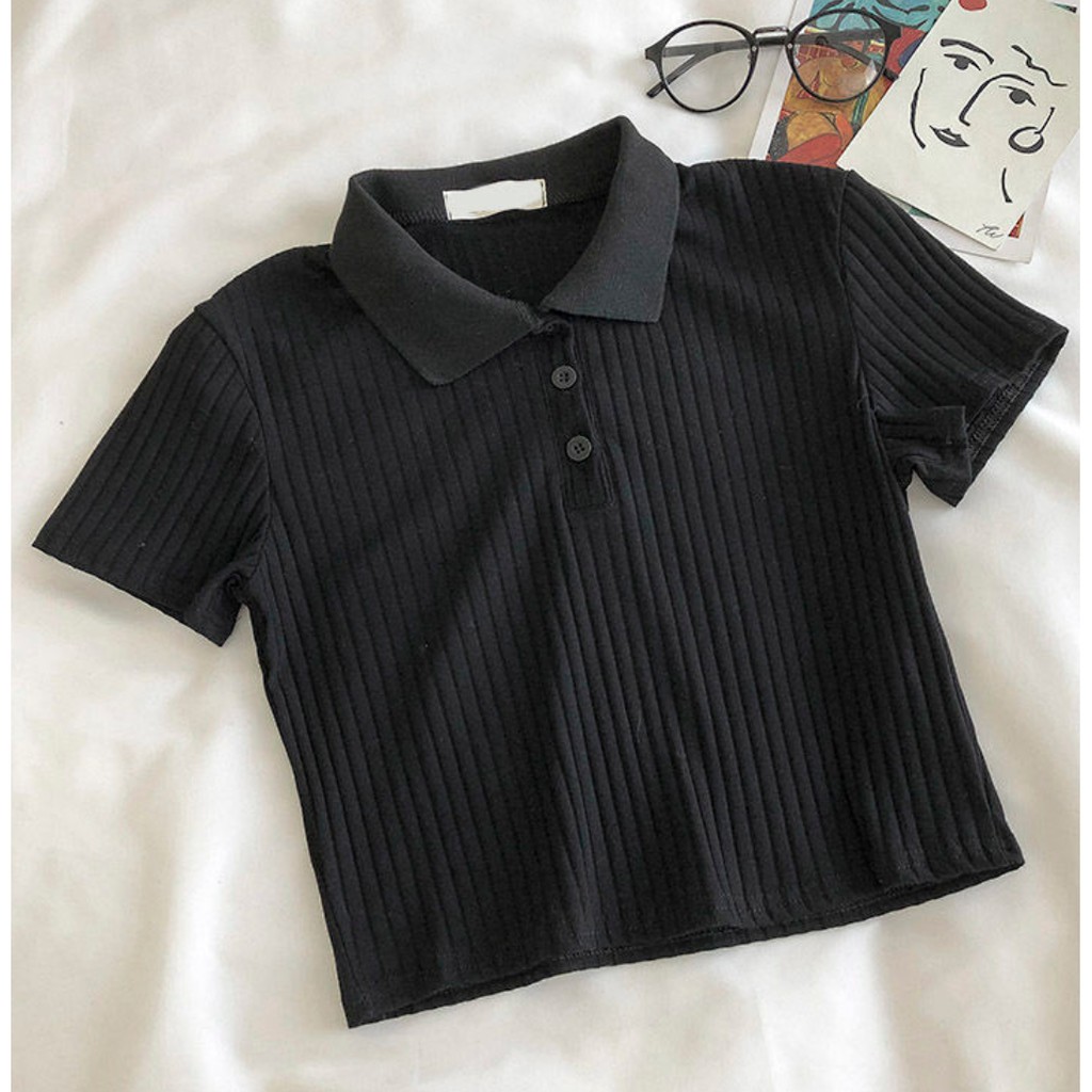 Áo thun croptop nữ MMIOT phong cách cổ điển harajuku thời trang 2021