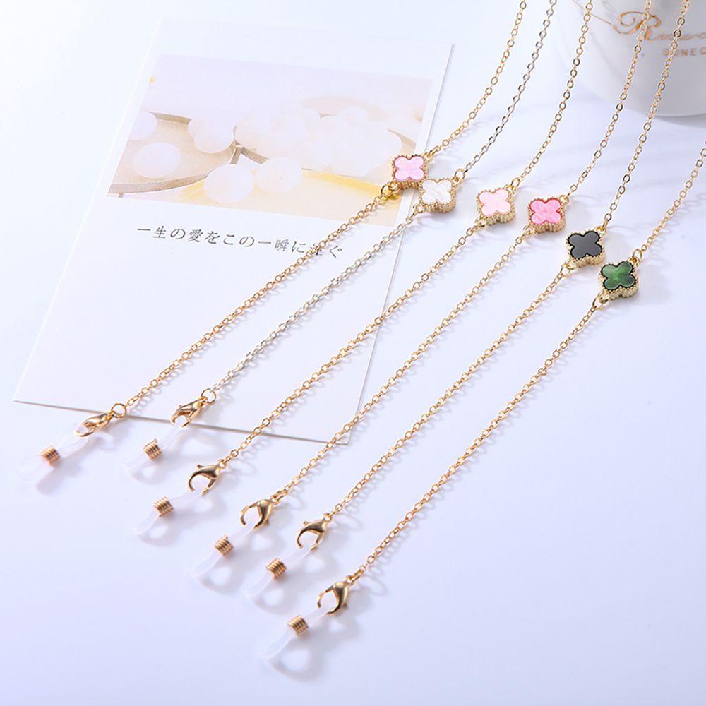 Dây Đeo Mắt Kính Chống Thất Lạc Hình Cỏ Bốn Lá Phong Cách Retro
