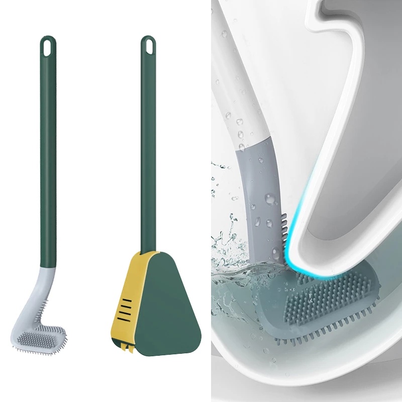 Long Handle Golf Shape Toilet Silicone Cleaning Brush/Toilet Brushes With Holder/Bathroom Toilet Bendable Cleaning Brush