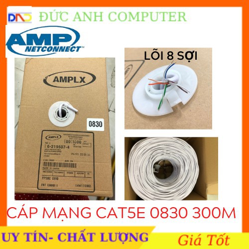 Thùng cáp mạng LAN UTP CAT 5E AMPLX mã 0830 (dài 305M) 20