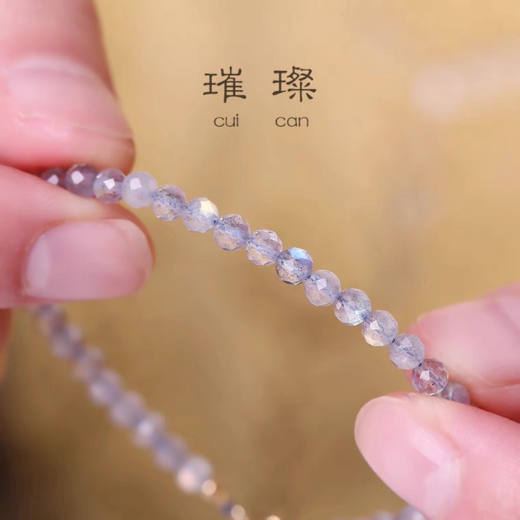 [Hàng Mới Về] Vòng Tay Chuỗi Hạt Màu Xám Thời Trang Mùa Hè Cho Nữ