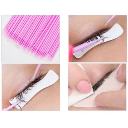Bông tăm tháo mi đầu nhỏ, bông mềm 50cây/bịch_Dụng cụ nối mi