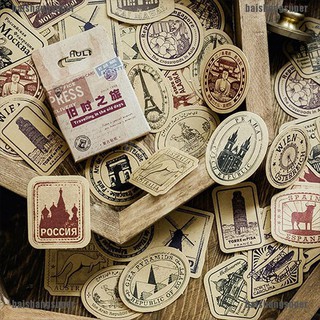 Hộp 46 Sticker Dán Trang Trí Phong Cách Vintage