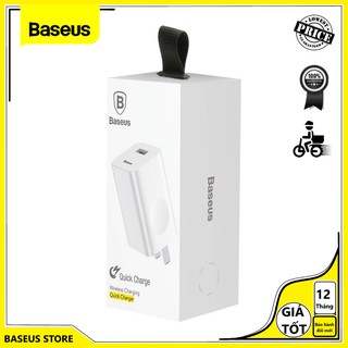 CHÍNH HÃNG_Củ sạc nhanh baseus 3A \ 24w quick charge 3.0 chống cháy nổ