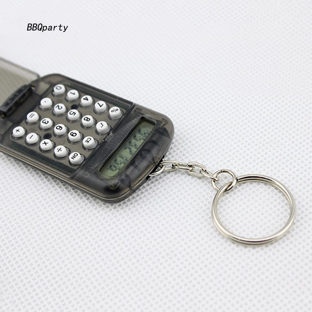 Móc Khóa Điện Tử Mini Hình Máy Tính 8 Chữ Số