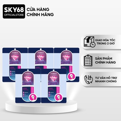Combo 5 Mặt Nạ Dưỡng Trắng Da Kim Cương Foodaholic Diamond Brightening Essential Mask 23g x 5