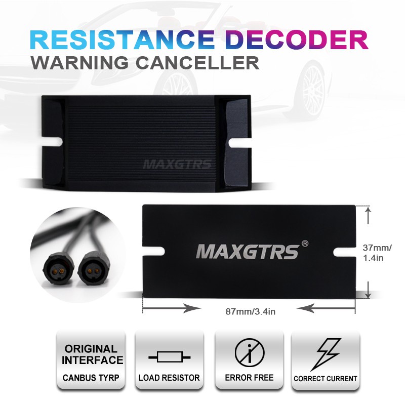 Bộ 2 điện trở tải MAXGTRS 50W H1 H4 H7 H8 H11 H10 9005 9006 HB3 HB4 9012 881