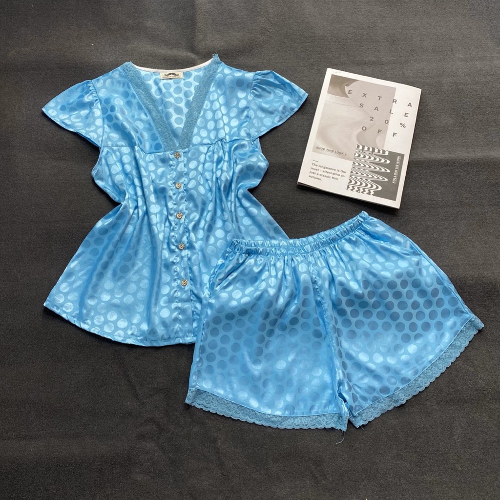 Đồ Ngủ Nữ Pijama Mặc Nhà Đùi Xinh Xắn Lụa Quảng Châu | BigBuy360 - bigbuy360.vn