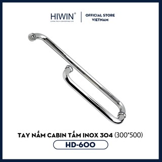 Mua Tay nắm cửa vách tắm kính bo tròn inox 304 chống gỉ mặt gương Hiwin HD-600 (300*500)