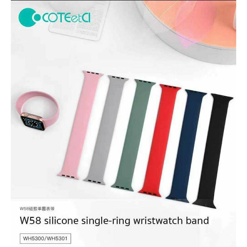 Dây đeo Silicone COTEetCI liền mạch cho Apple Watch Size 38mm/ 40mm/ 42mm/ 44mm đủ size 1 đến size 6 chính hãng